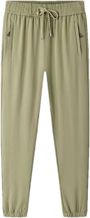 Men's Drawstring Straight Bloomers Trousers with Zipper Pockets Elastic Waisted Casual Harem Pants