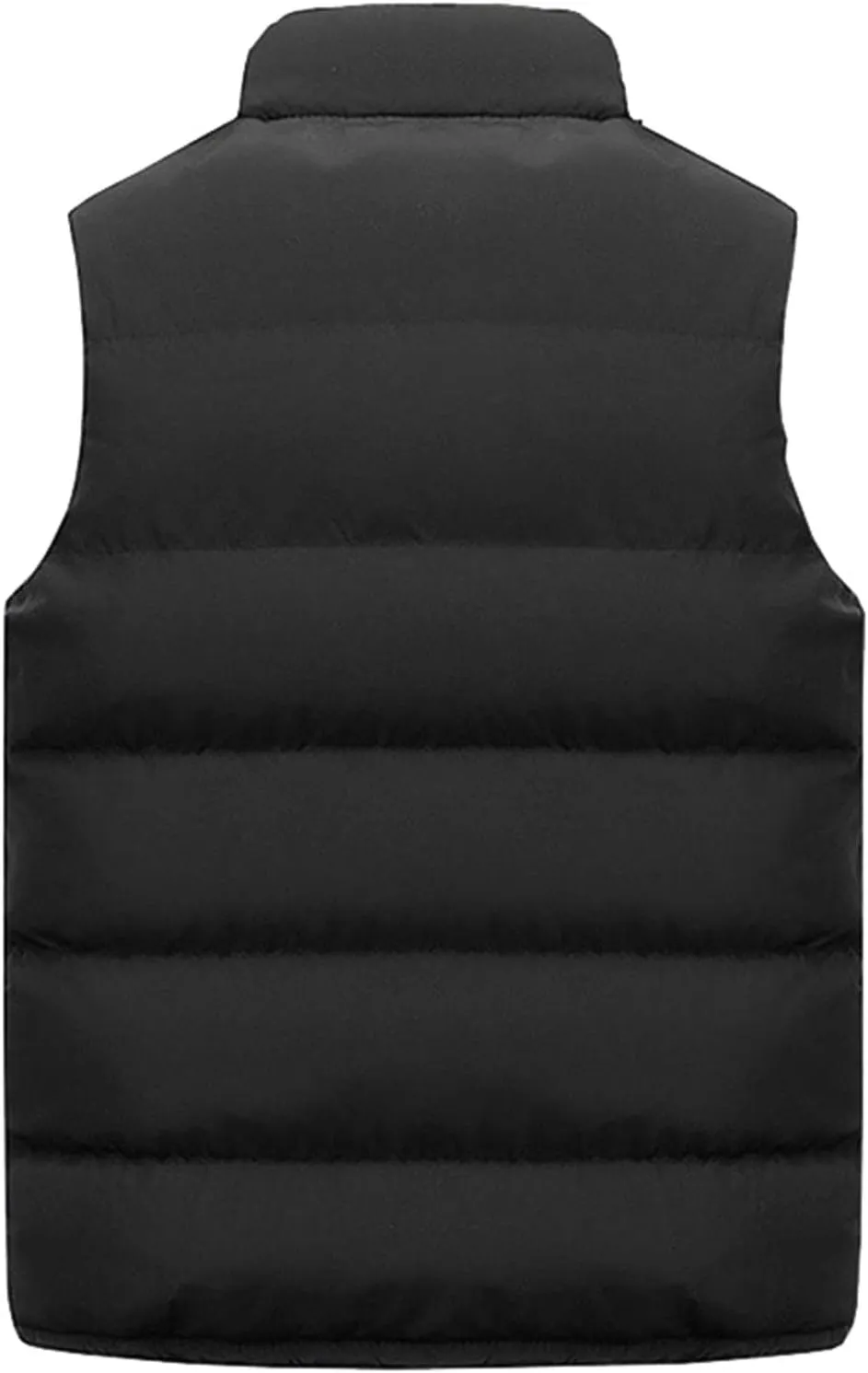 Mens Outdoor Vest Padded Puffer Vest Plus Size Lightweight Down Jacket Sleeveless Zip Up Quilted Gilet Jacket Outwear