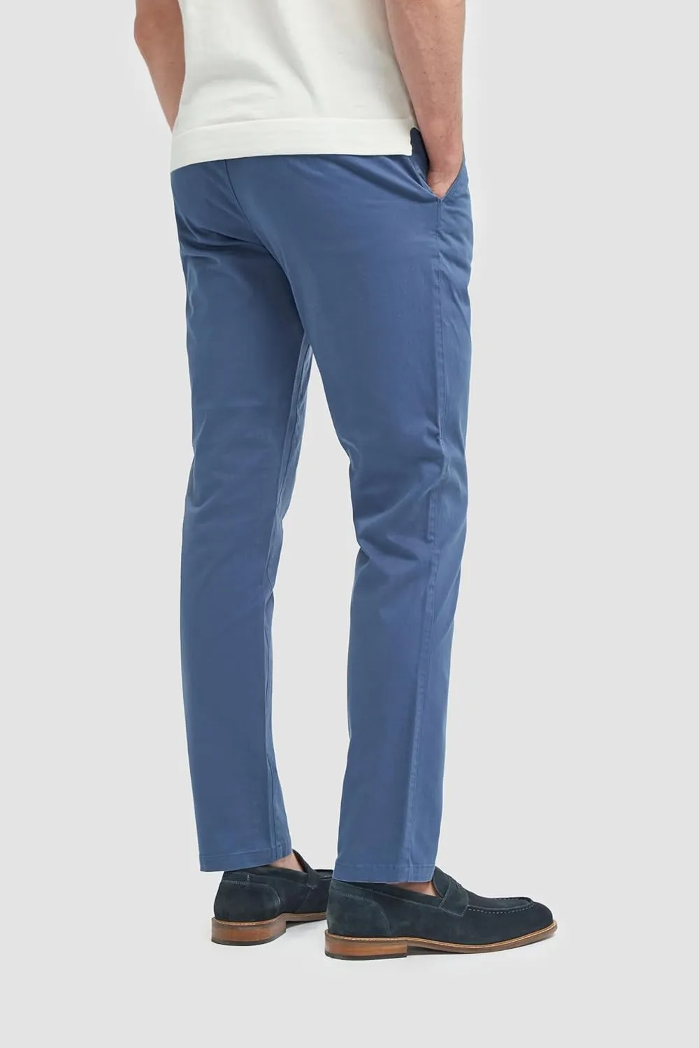 Men's Slim-Fit Cotton Chino Pants- Flat-Front Smart Casual Office Pants