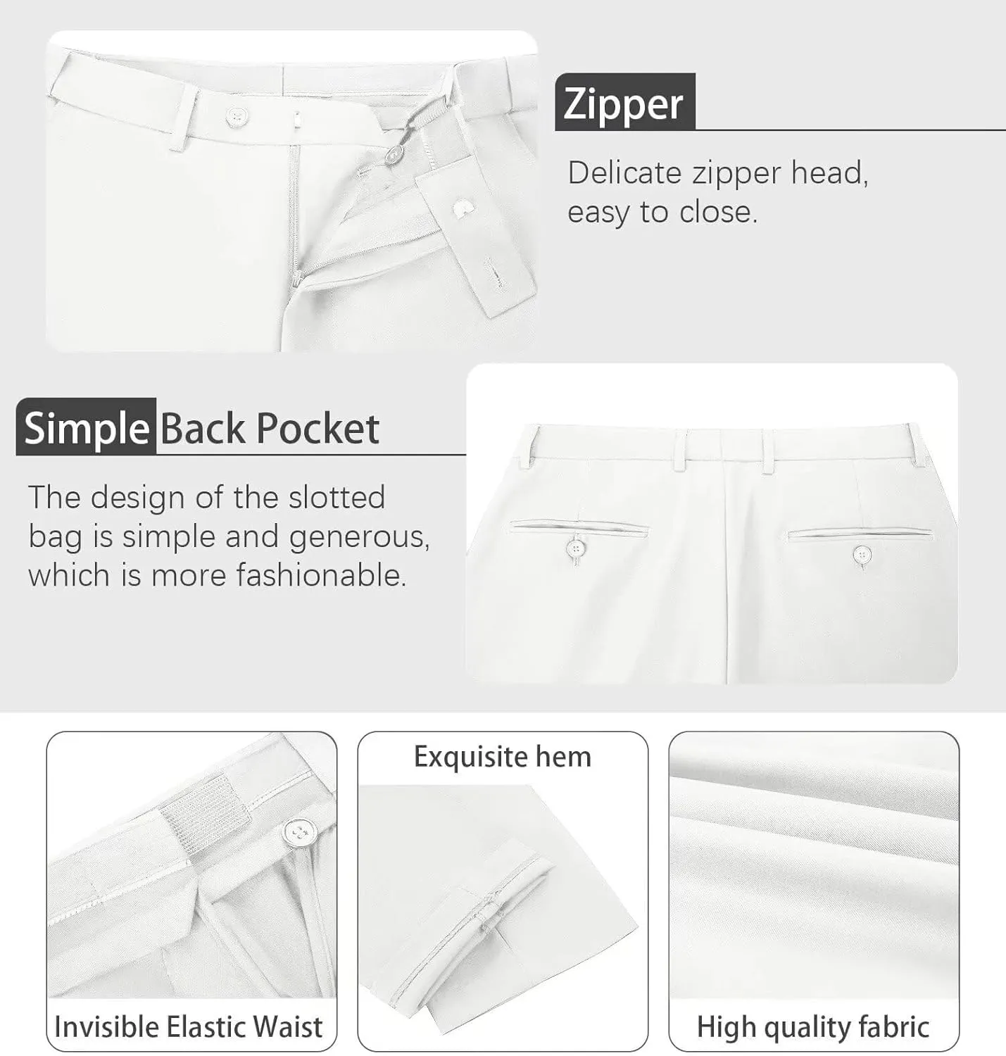 Mens Suits Vest Pant Set, Slim Fit 2 Pieces Casual Suit Waistcoat Wedding Groomsmen