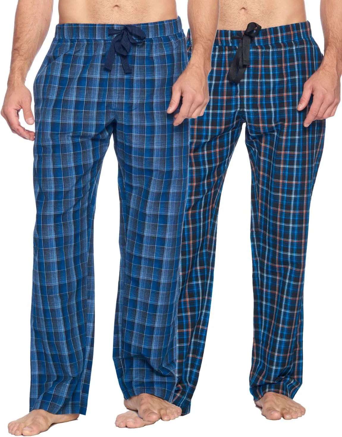 Mens Woven Plaid Sleep Pajama Pants Long PJ Sleepwear & Loungewear Bottoms