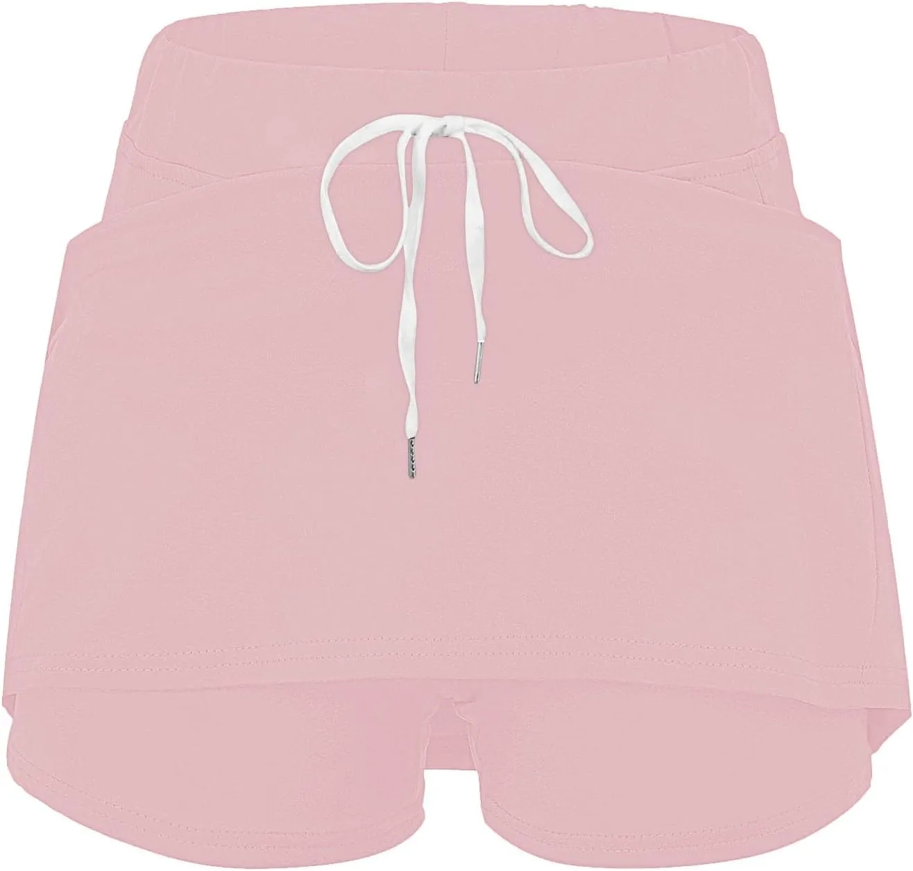 Mini Skirt with Shorts for Women 2025 Trendy Solid Color Athletic Skorts Casual Drawstring Sports Pants Skirts