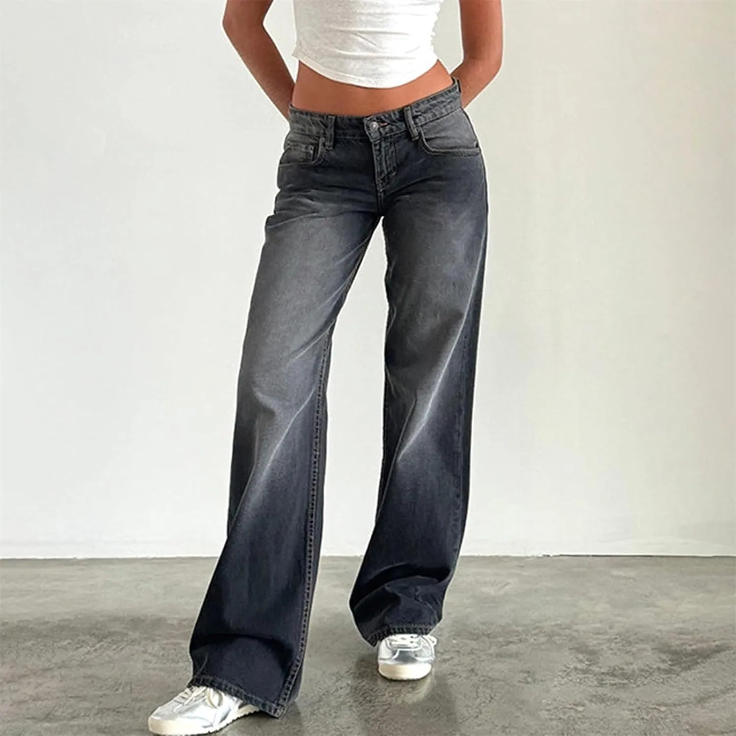 Oprah's Favorite Jeans Pants High Waisted Cropped Denim Pants Tummy Control Sailor Wide Leg Trouser Chiccurva Jeans