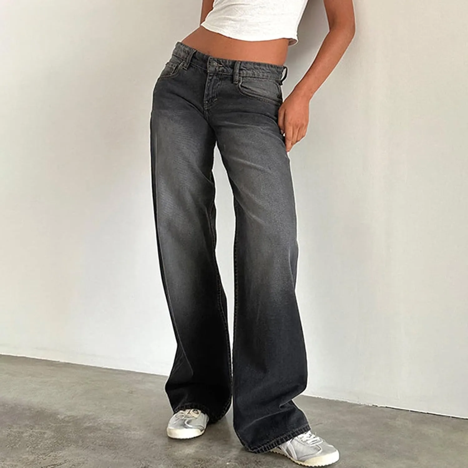 Oprah's Favorite Jeans Pants High Waisted Cropped Denim Pants Tummy Control Sailor Wide Leg Trouser Chiccurva Jeans