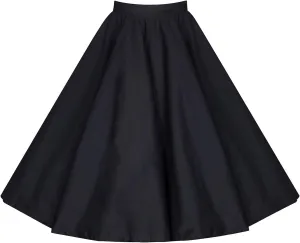 PEHMEA Women's Casual High Waist A Line Pleated Midi Skater Skirt