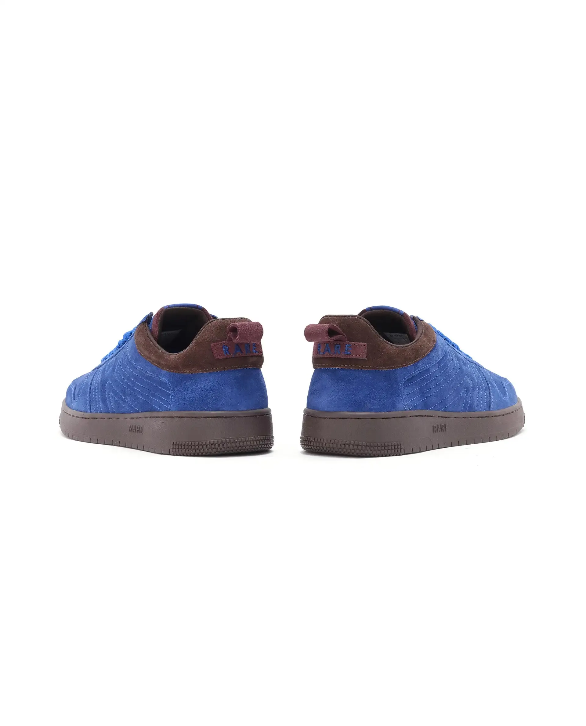 Rare Rabbit Men's Banes Blue Genuine Suede Leather Low-top Lace Up Sneaker Shoes