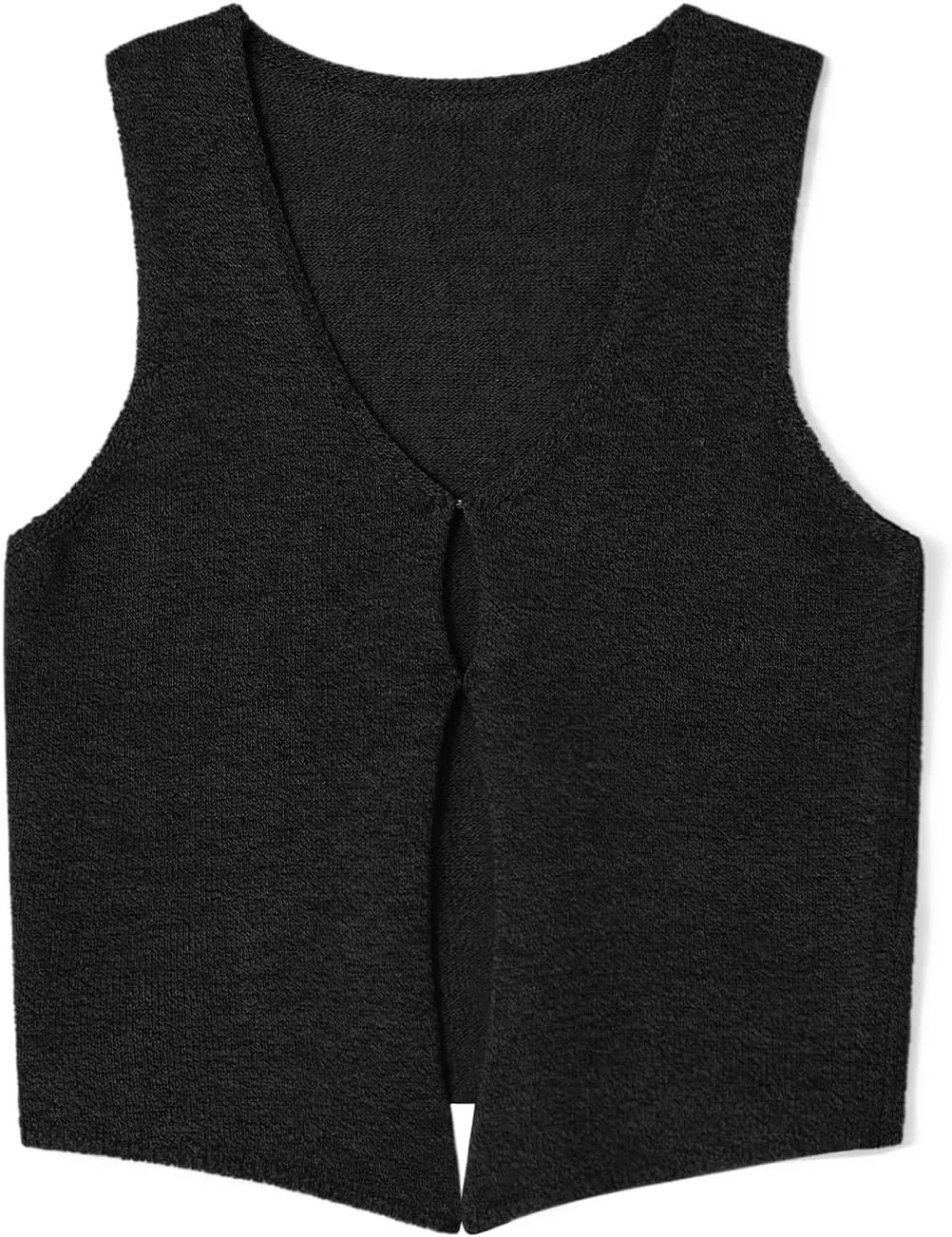 Sawden Women Sleeveless Cotton Knitted Vest Button Down Casual Y2k Streetwear