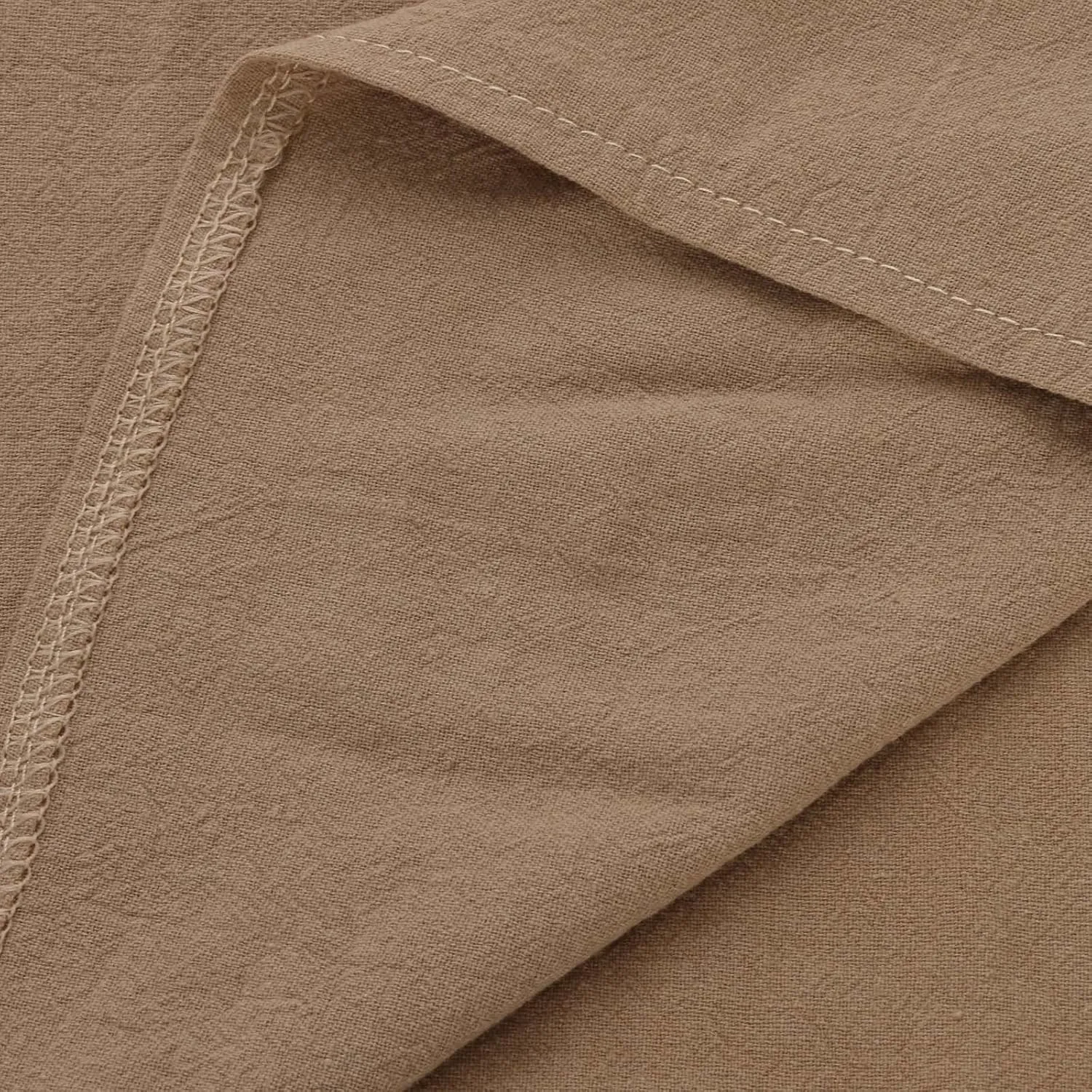 SHOPESSA Linen Dresses for Women 2024 Casual Solid Color Work Dress Long Sleeve Tie Waist Knee Length Dress Boho Dress
