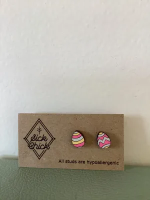 Sick chick Easter Eggs Studs #64