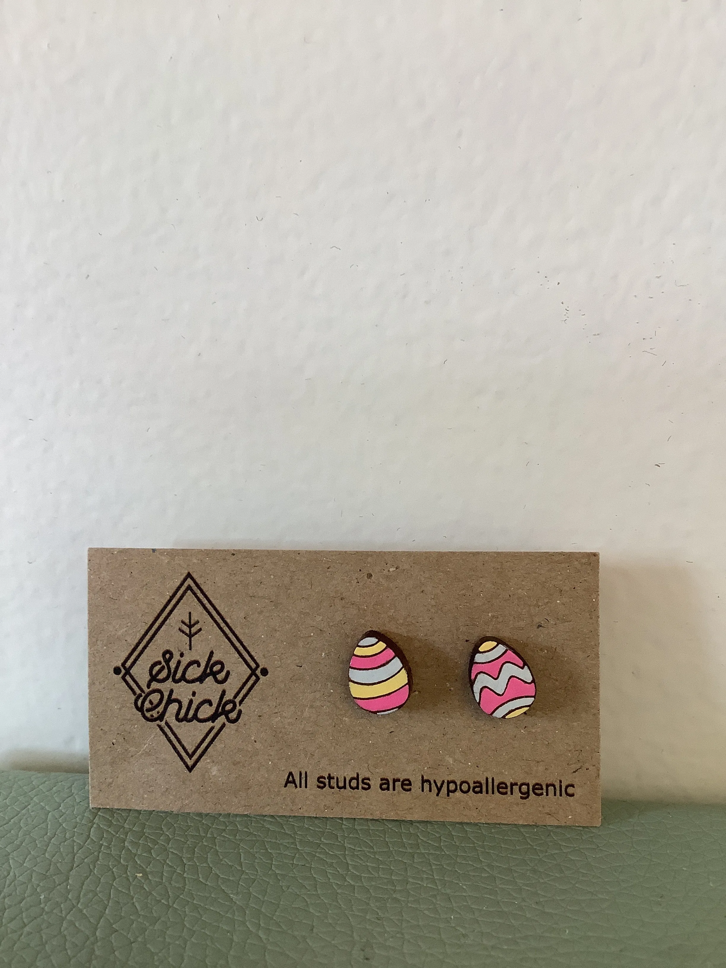 Sick chick Easter Eggs Studs #64