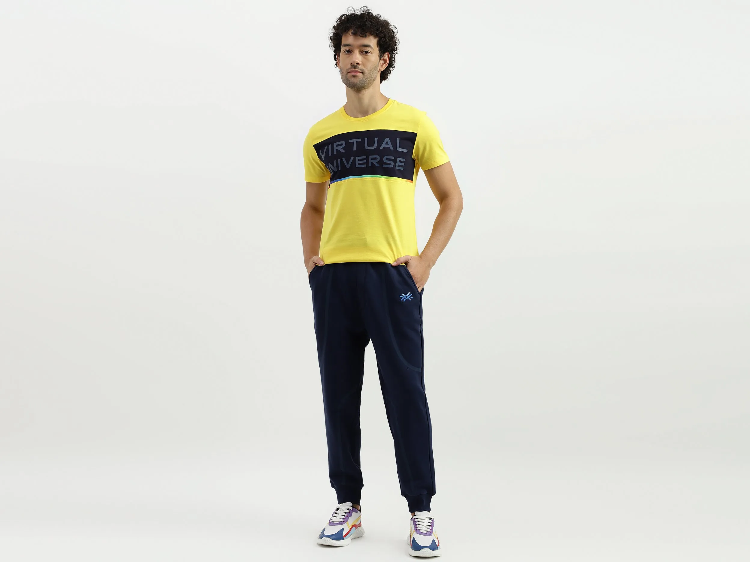 Solid Baggy Fit Trousers