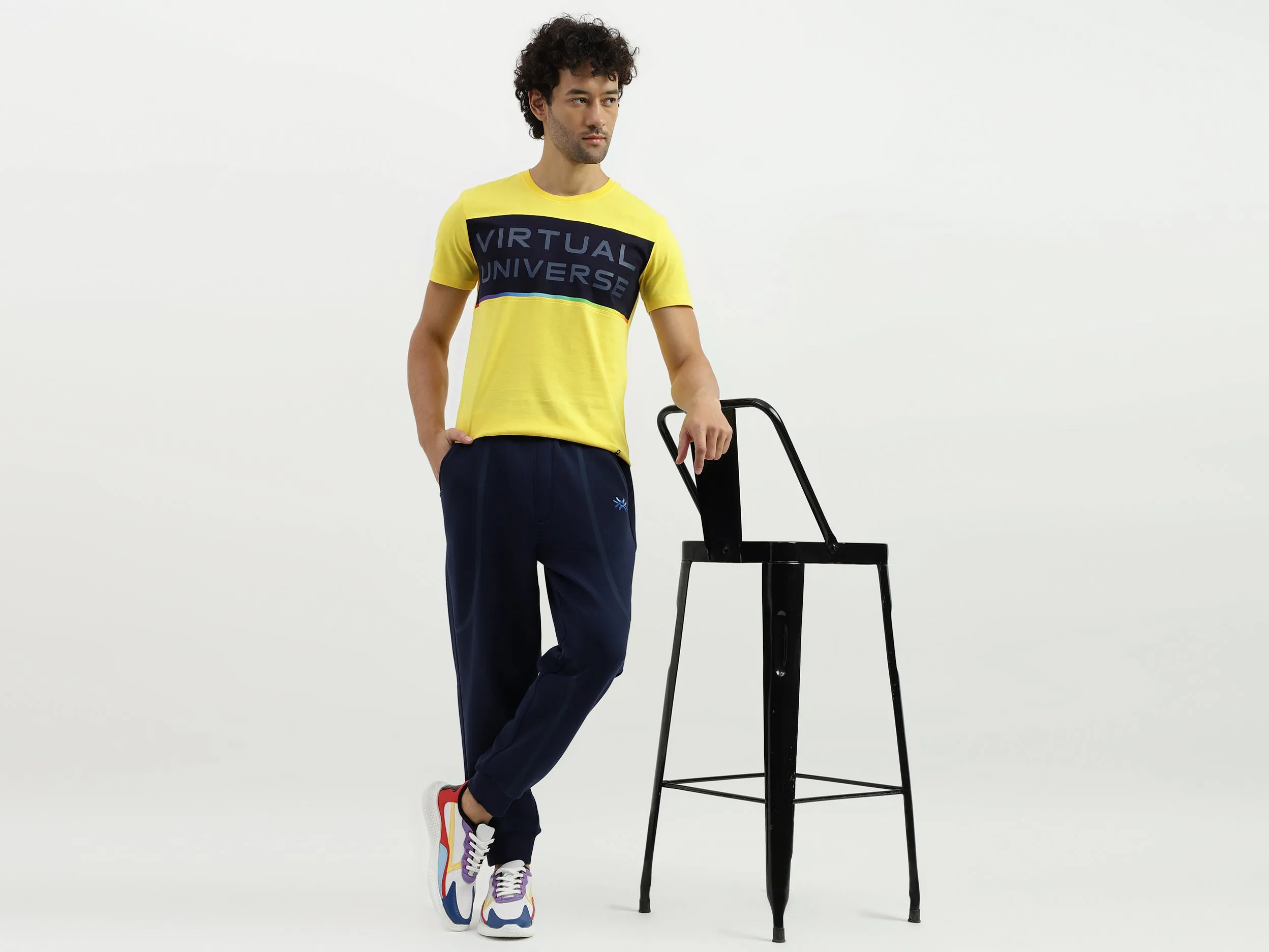 Solid Baggy Fit Trousers