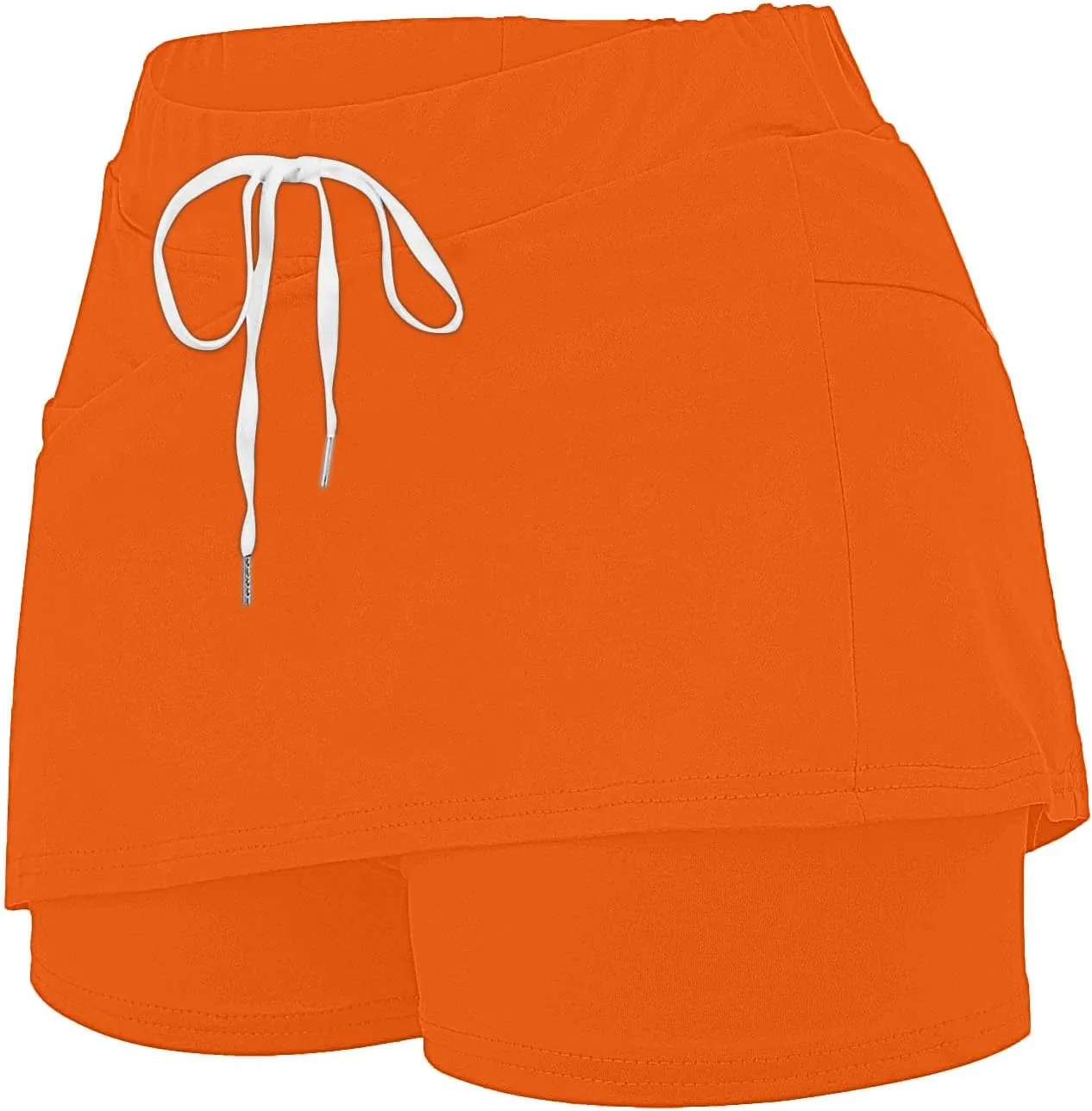 TANGNADE Womens Summer Tennis Skirts with Shorts Underneath High Waisted Drawstring Athletic Skorts Sports Running Outfits