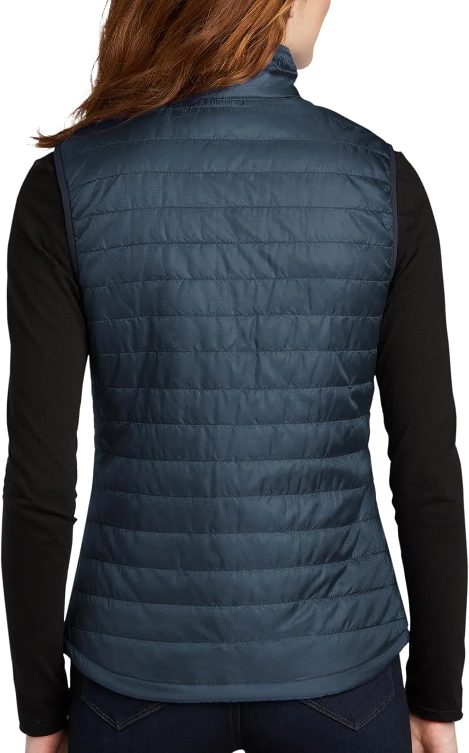 TEEAMORE Custom Embroidered Winter Vest for Women Add Your Text Personalized Embroidery Packable Puffer Sleeveless Puffy Vest