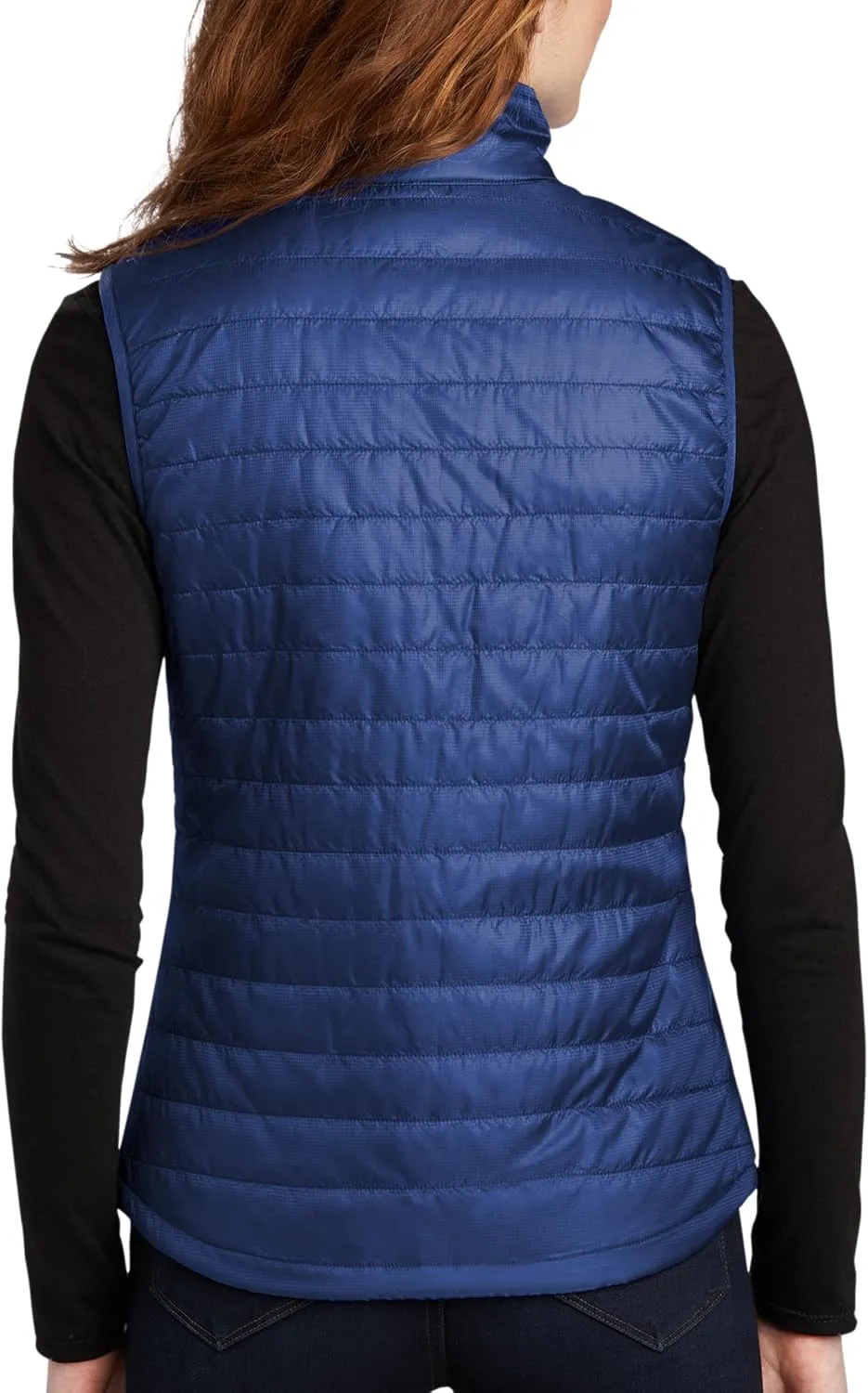 TEEAMORE Custom Embroidered Winter Vest for Women Add Your Text Personalized Embroidery Packable Puffer Sleeveless Puffy Vest