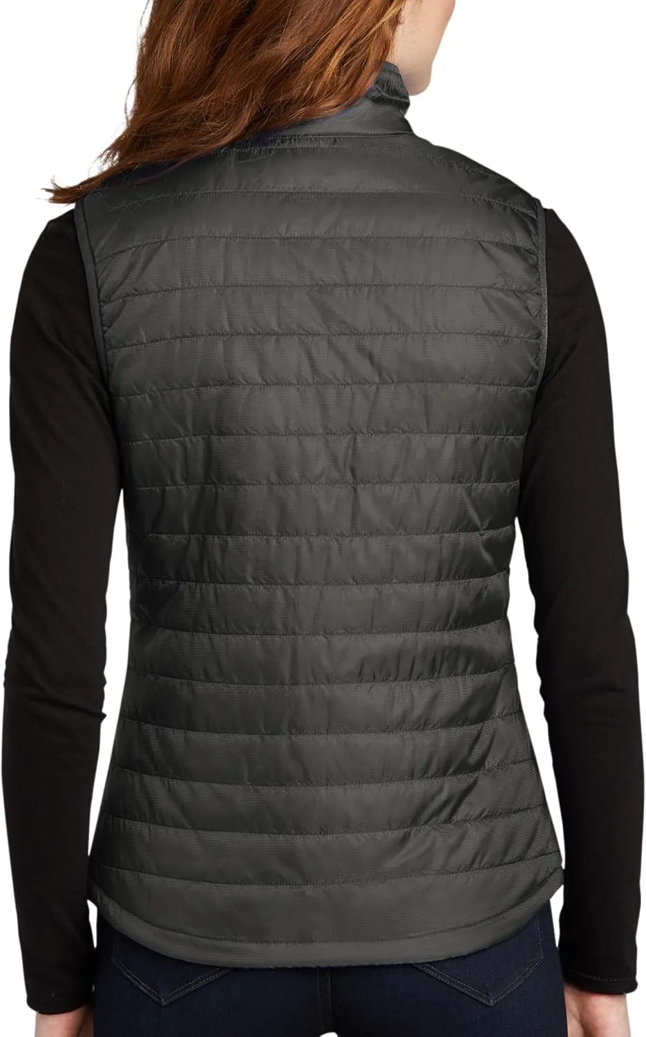 TEEAMORE Custom Embroidered Winter Vest for Women Add Your Text Personalized Embroidery Packable Puffer Sleeveless Puffy Vest
