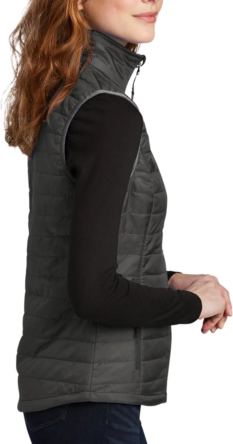 TEEAMORE Custom Embroidered Winter Vest for Women Add Your Text Personalized Embroidery Packable Puffer Sleeveless Puffy Vest