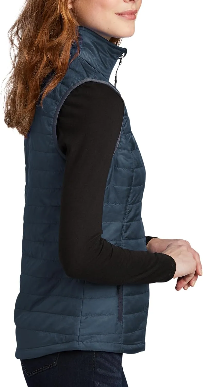 TEEAMORE Custom Embroidered Winter Vest for Women Add Your Text Personalized Embroidery Packable Puffer Sleeveless Puffy Vest