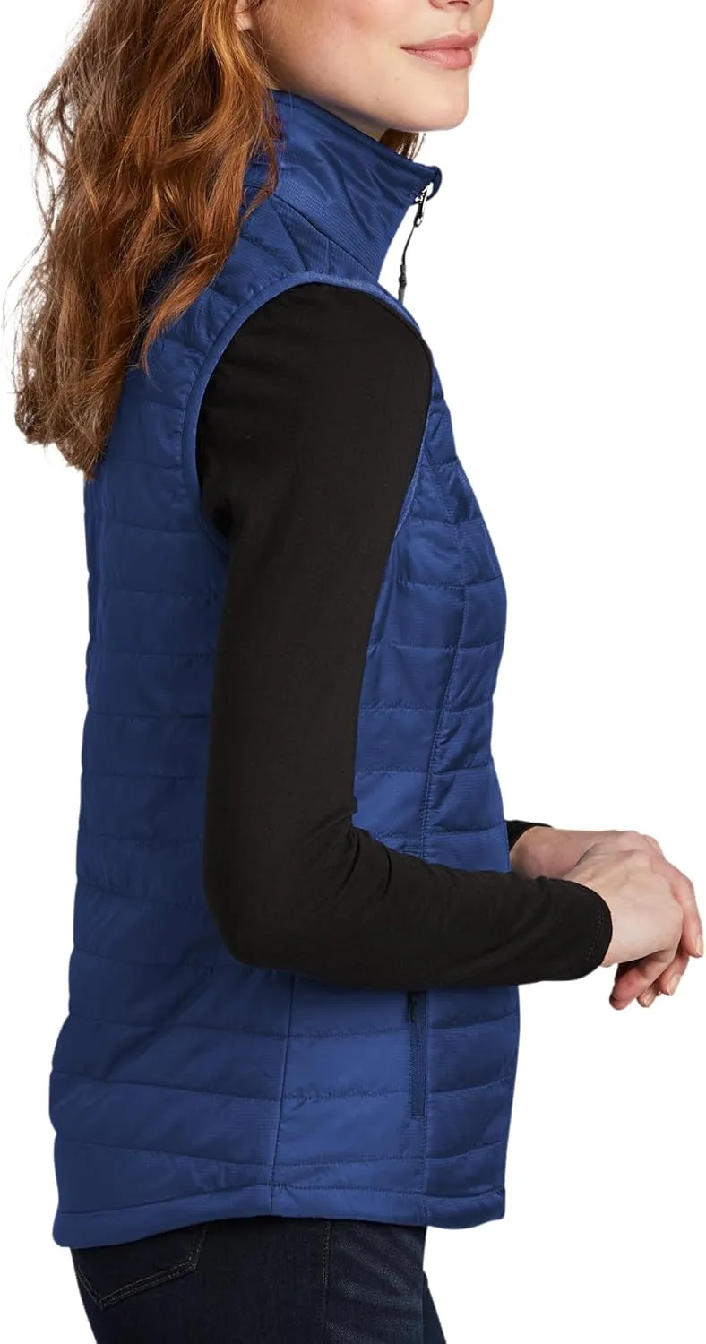 TEEAMORE Custom Embroidered Winter Vest for Women Add Your Text Personalized Embroidery Packable Puffer Sleeveless Puffy Vest
