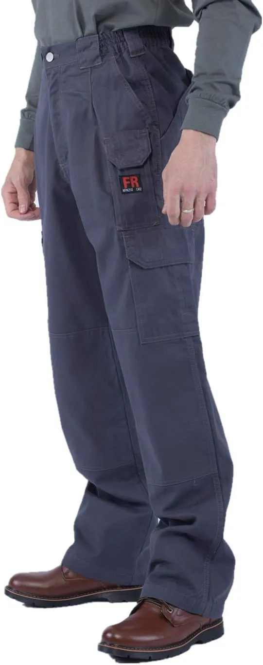 Titicaca Men's FR Cargo Pants Flame Resistant Pants Lightweight 7.5oz 100% Cotton Fire Retardant Elastic Waist Pants