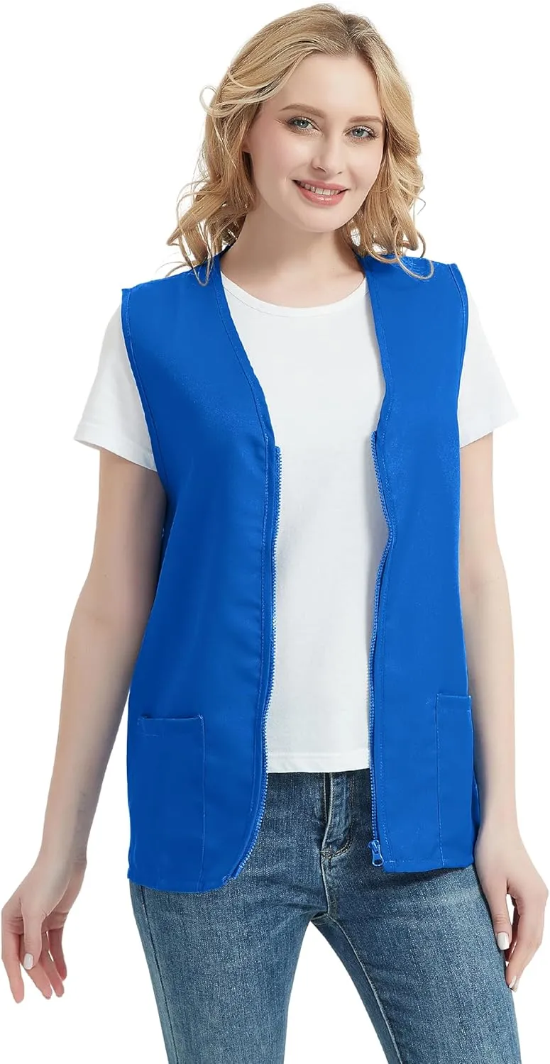 TopTie 5 Pack Volunteer Vest Waiter Bartender Work Uniform, Supermarket Clerk Workwear