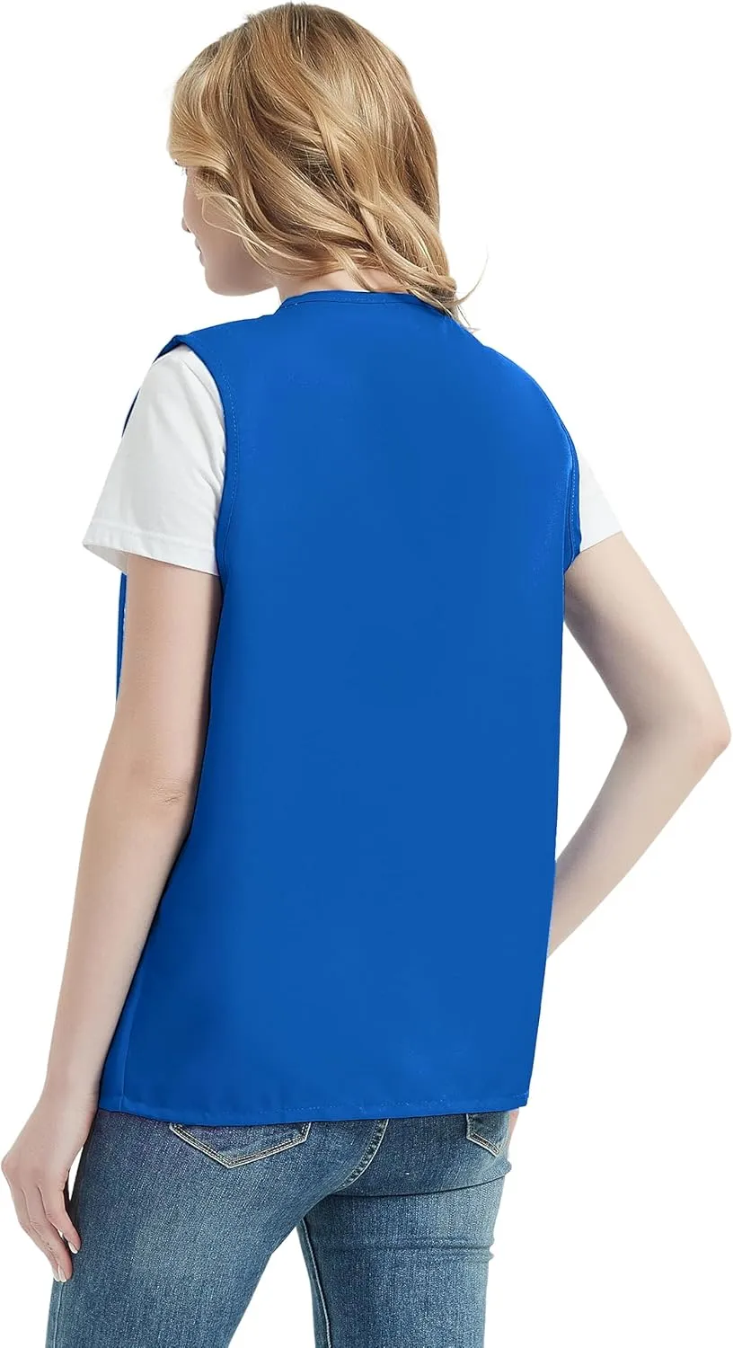 TopTie 5 Pack Volunteer Vest Waiter Bartender Work Uniform, Supermarket Clerk Workwear