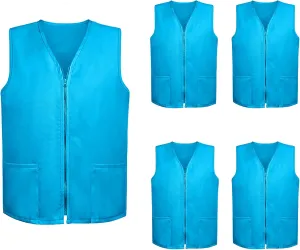 TopTie 5 Pack Volunteer Vest Waiter Bartender Work Uniform, Supermarket Clerk Workwear