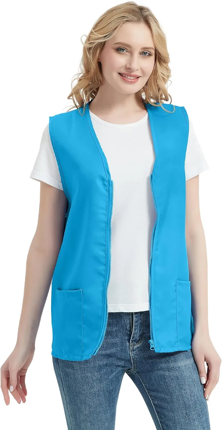 TopTie 5 Pack Volunteer Vest Waiter Bartender Work Uniform, Supermarket Clerk Workwear