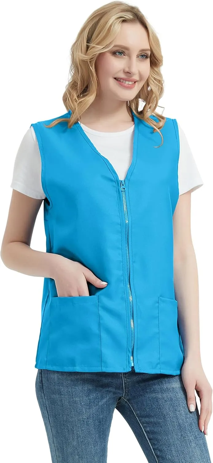 TopTie 5 Pack Volunteer Vest Waiter Bartender Work Uniform, Supermarket Clerk Workwear