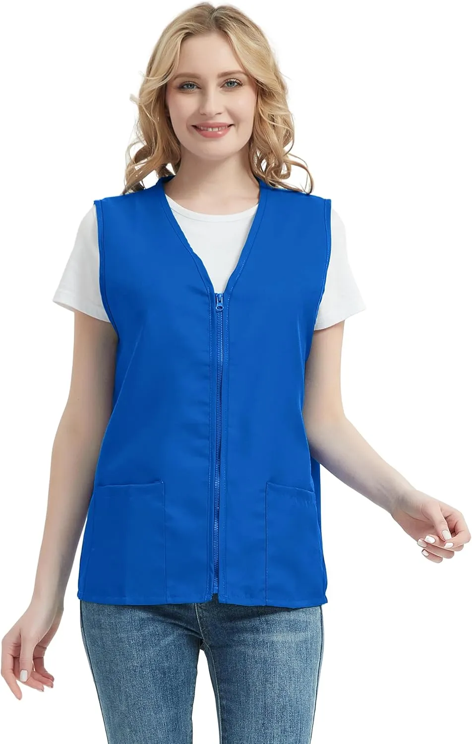 TopTie 5 Pack Volunteer Vest Waiter Bartender Work Uniform, Supermarket Clerk Workwear