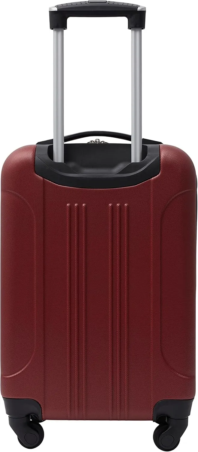 Travelers Club Cosmo Hardside Spinner Luggage, Rhubarb Red, Carry-On 20-Inch