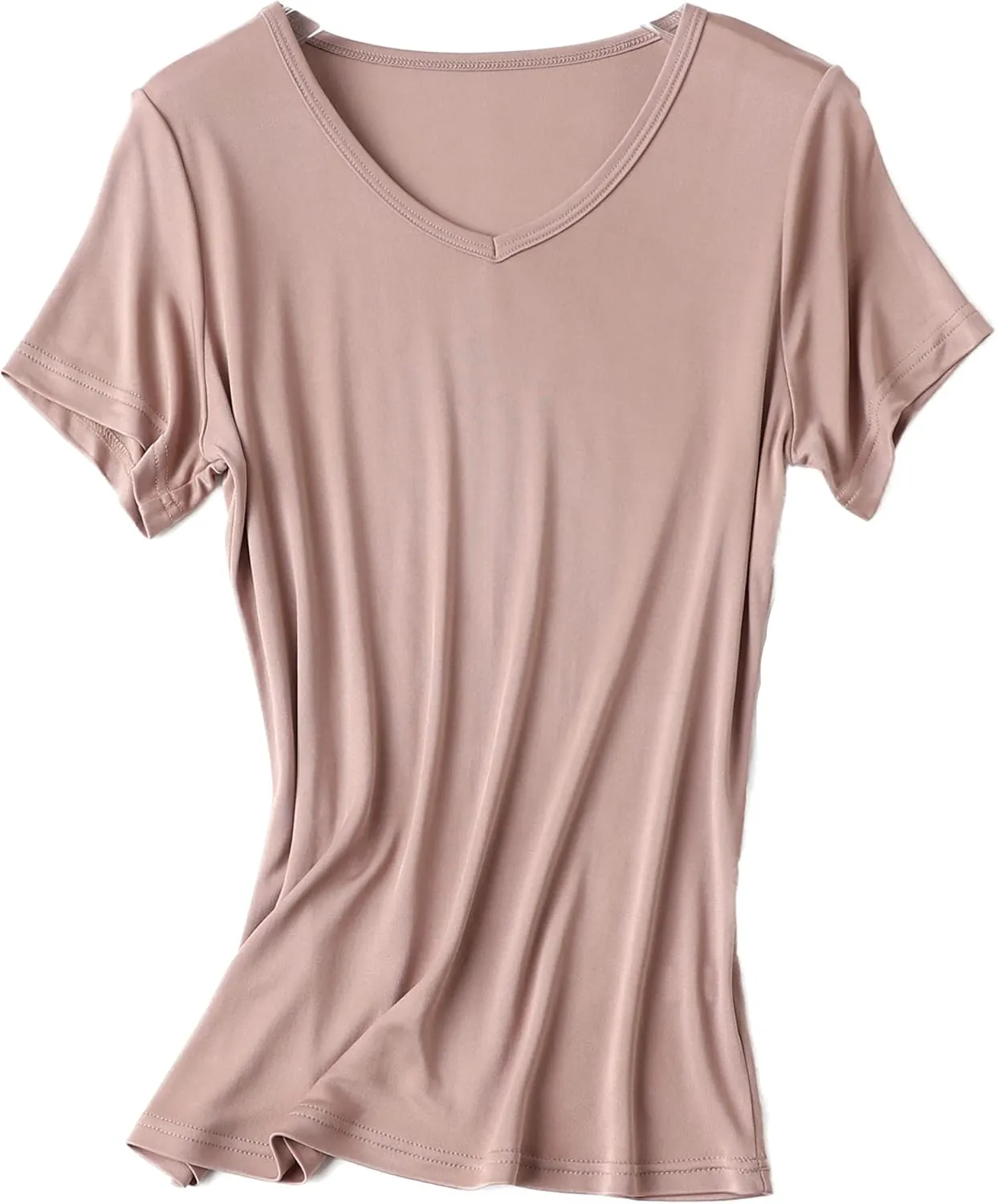 TulipSilk Women's Silk T-Shirt Luxury Short Tops