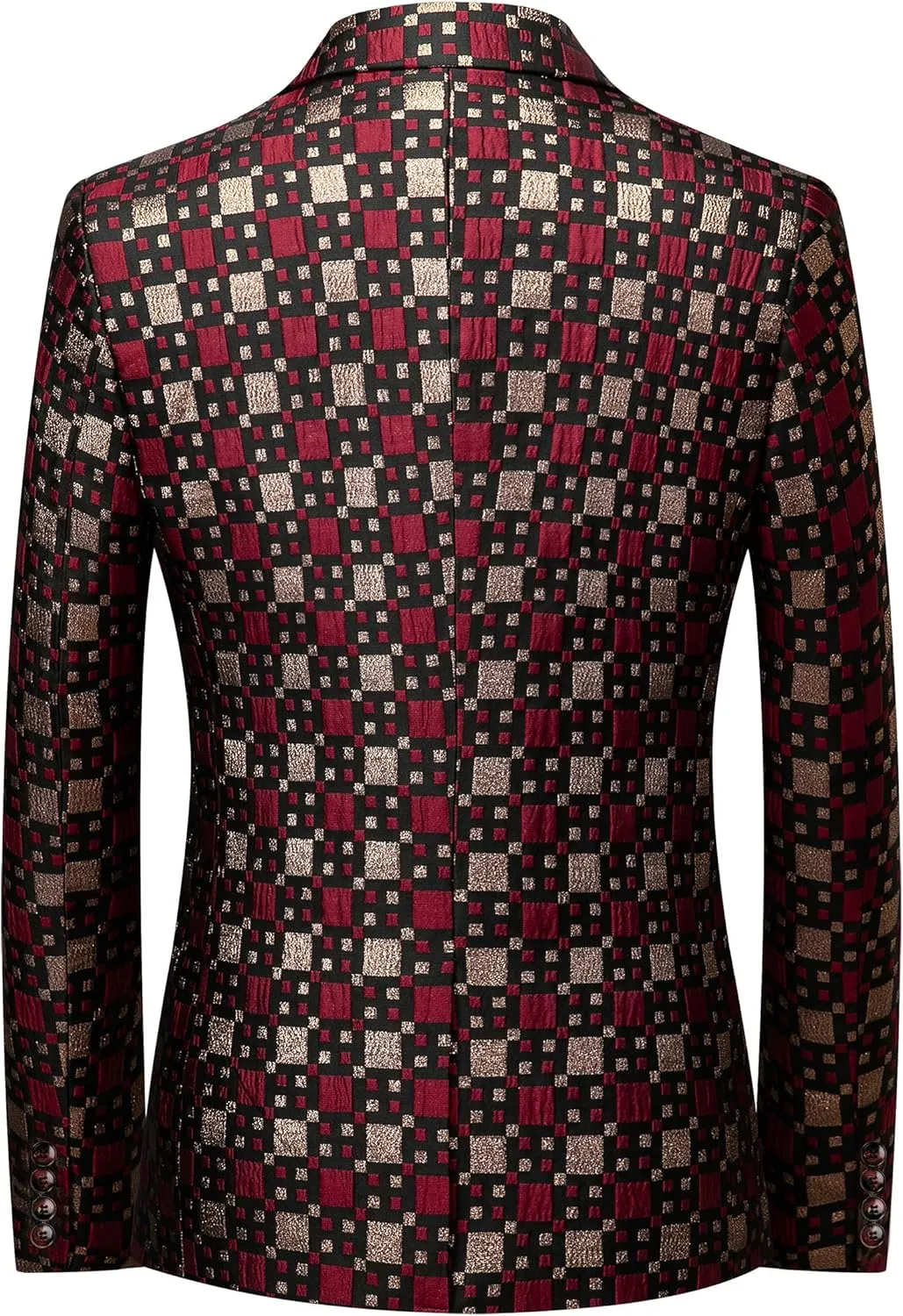 UNINUKOO Mens Blazer Jacket Plaid Slim Fit Casual Party Prom Ligthweight Sport Coat Suit Separates