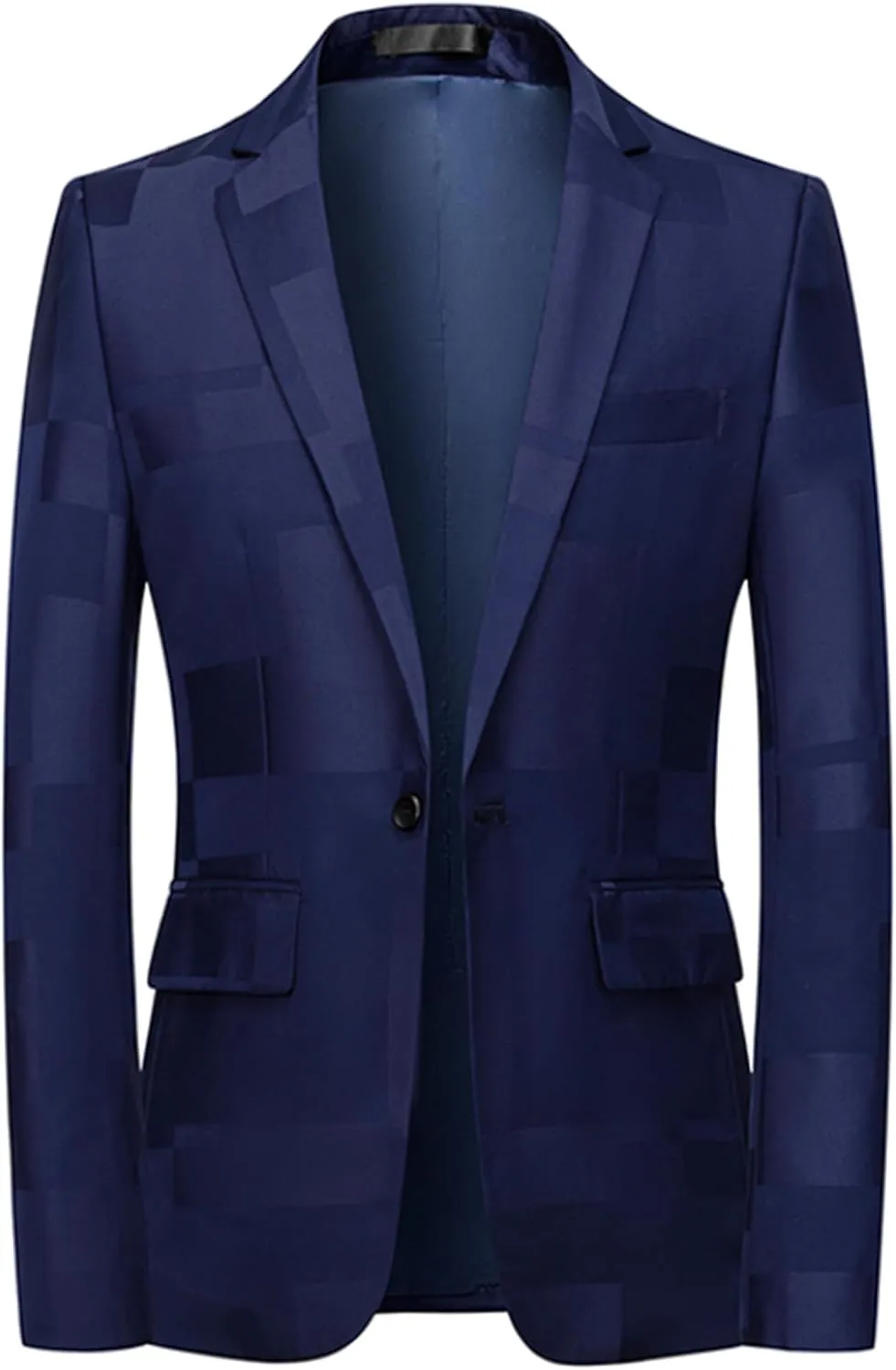 UNINUKOO Mens Blazer Jacket Plaid Slim Fit Casual Party Prom Ligthweight Sport Coat Suit Separates