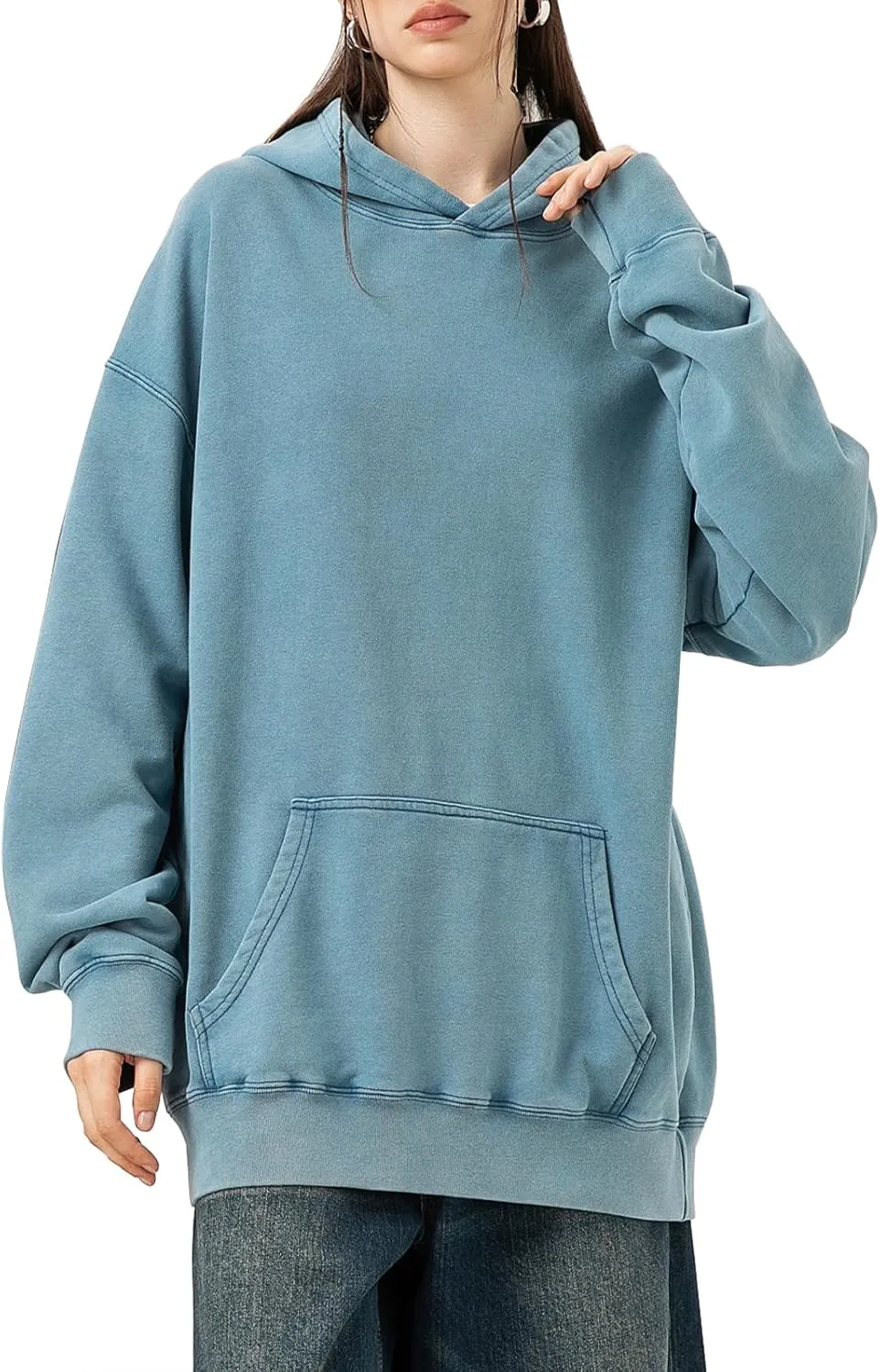 Unisex Oversized Hoodies Long Sleeve Cotton Sweatshirts Pullover Pullover Fall Outfits