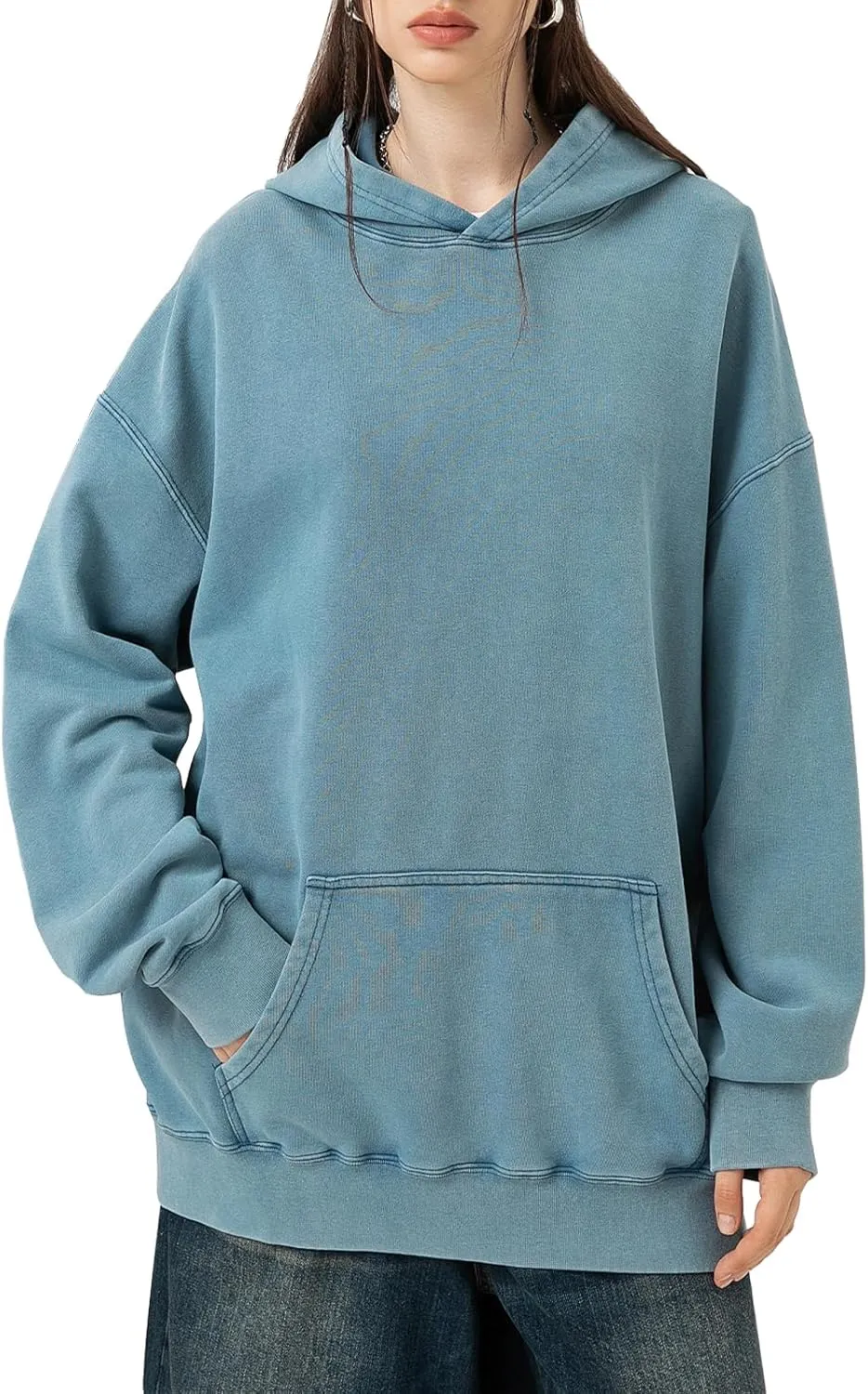 Unisex Oversized Hoodies Long Sleeve Cotton Sweatshirts Pullover Pullover Fall Outfits