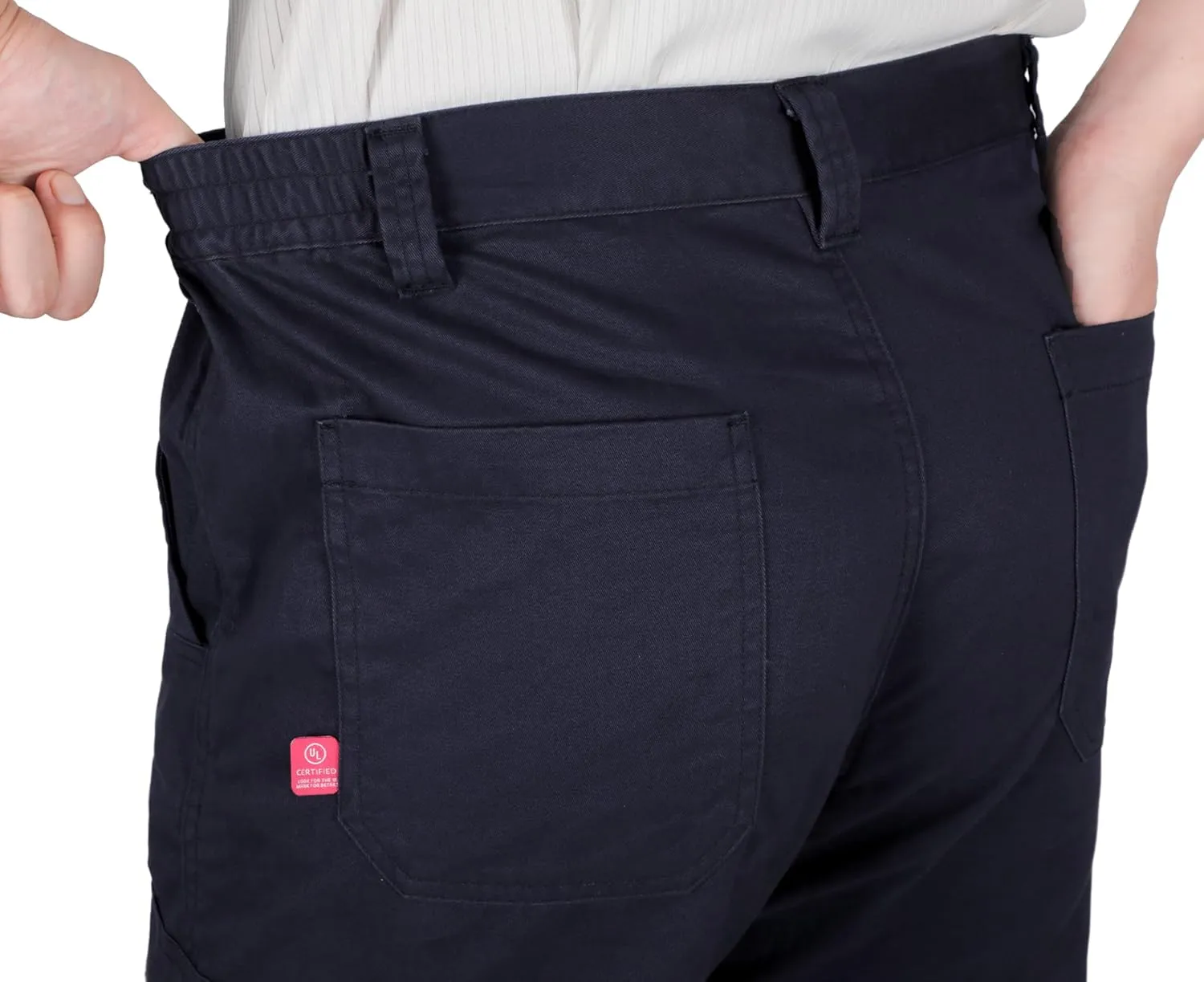 VATRENUS Men's FR Cargo Pants Flame Resistant Pants Lightweight 7.5oz 100% Cotton Fire Retardant Elastic Waist Pants