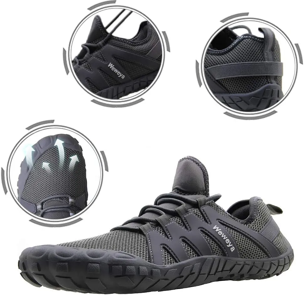 Weweya Barefoot Shoes Men Minimalist Running Cross Training Shoe