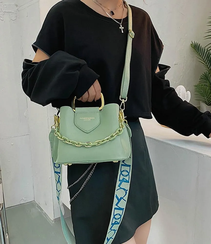 Women PU Leather Crossbody Bag Trendy Bucket Shoulder Purse Commuting Tote Handbag Travel Dating