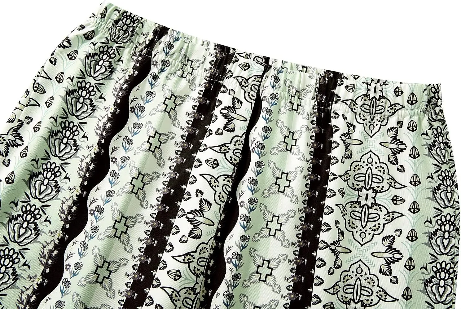 Women 's High Waist Bell Bottom Stretchy Pants Yoga Flare Wide Leg Straight Retro Floral Print Palazzo Trousers
