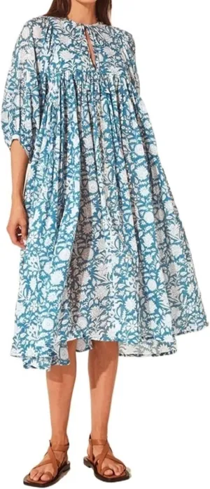 Womens Boho Sundress Summer Dresses V Neck Puff Sleeve Floral Flowy Swing Casual Dress Plus