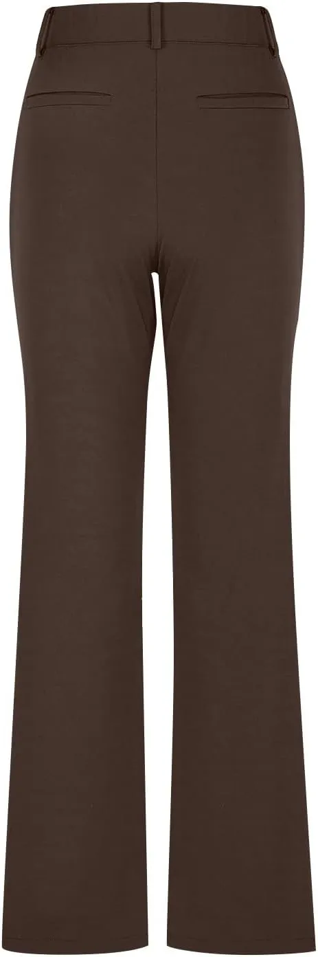 Womens Bootcut Dress Pants Business Casual Work Pants with Pockets High Waist Stretchy Trousers Office Slacks