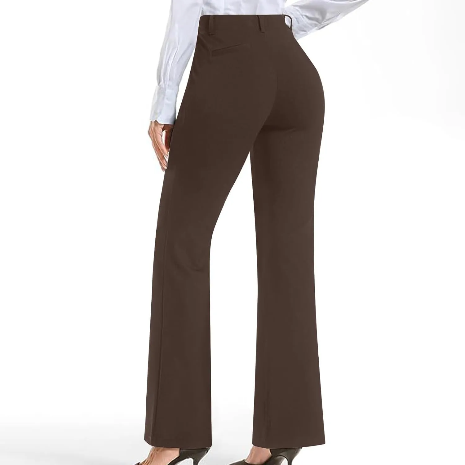 Womens Bootcut Dress Pants Business Casual Work Pants with Pockets High Waist Stretchy Trousers Office Slacks