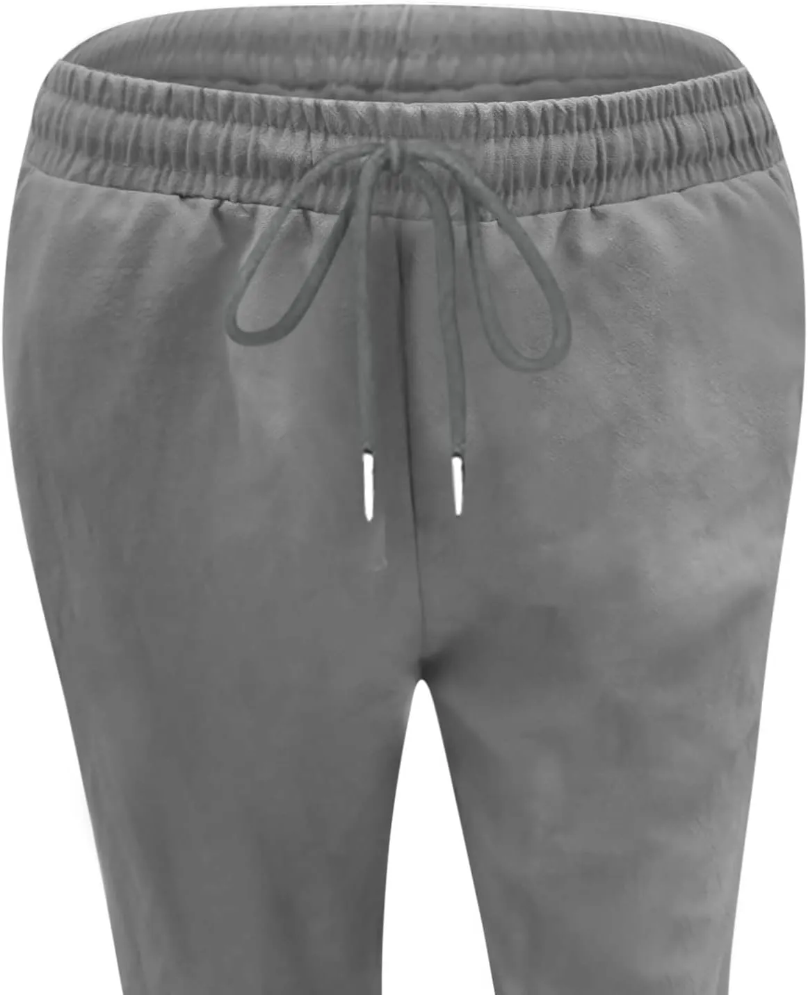 Womens Casual Cotton Linen Pants Plus Size Drawstring High Waist Pants Loose Fit Summer Pants Trousers with Pockets