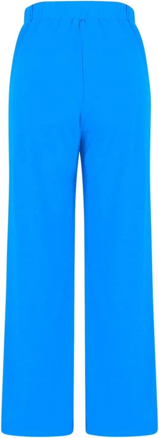 Womens Casual Cropped Pants 2024 Fashion Elastic Waist Wide Leg Crop Pants Summer Loose Beach Yoga Pants with Pockets