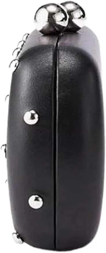Womens Faux Leather Clutch Metalilc Studs Handbag Trendy Rivet Crossbody Bag Designer Handbags for Cocktail Party
