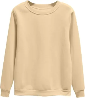 Women's Oversized Round Neck Sweatshirts Long Sleeve Turtleneck Velvet Sweatshirt,2024 Fall&Winter Trendy Women Top