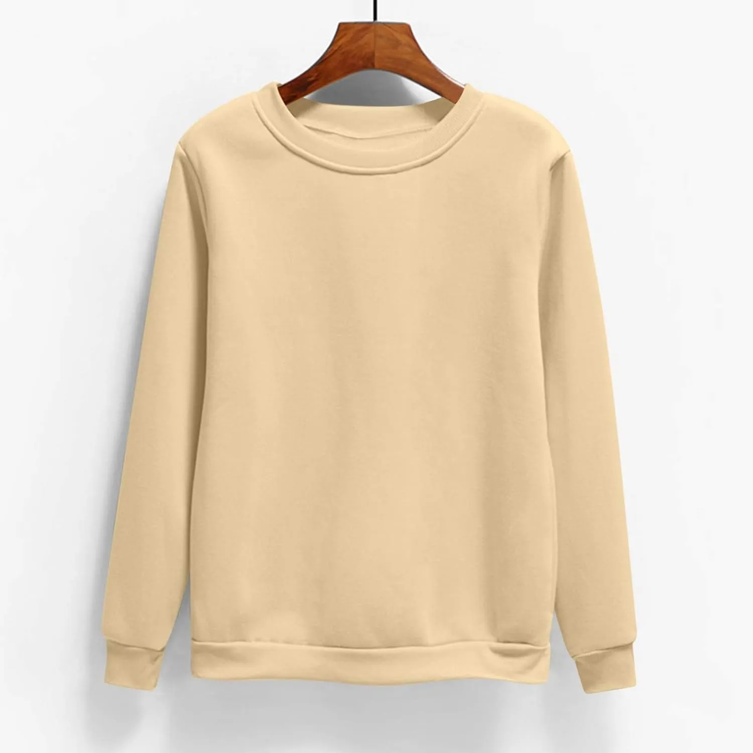 Women's Oversized Round Neck Sweatshirts Long Sleeve Turtleneck Velvet Sweatshirt,2024 Fall&Winter Trendy Women Top
