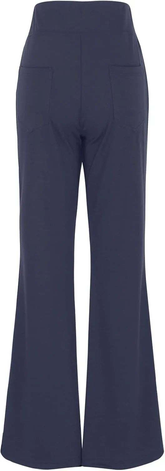 Womens Pants Business Work Dress Pants Casual Slacks High Waist Stretchy Trousers Pull On Office Pants with Pockets
