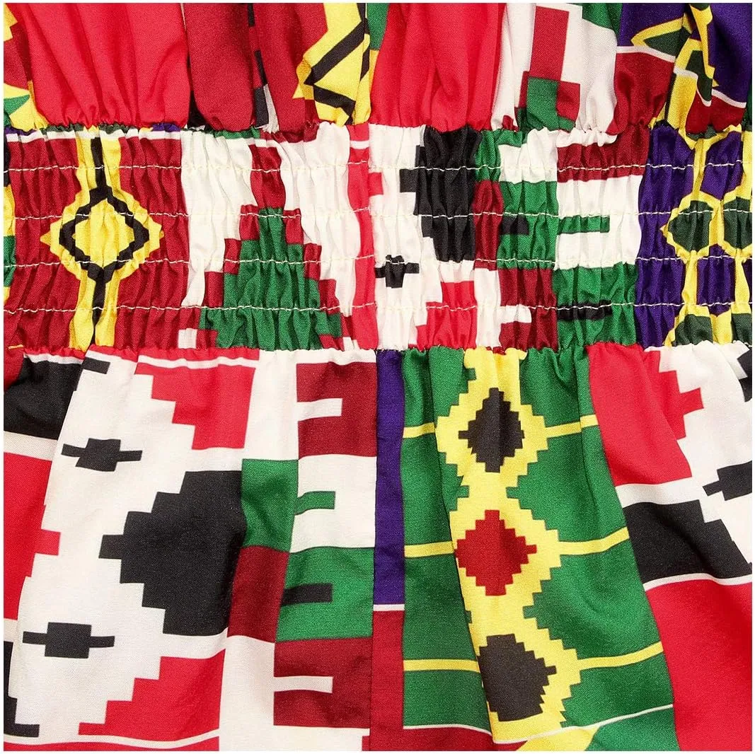 Womens Sexy Boho African Print Jumpsuits V Neck High Waist Wide Leg Long Pants Romper for Casual Party
